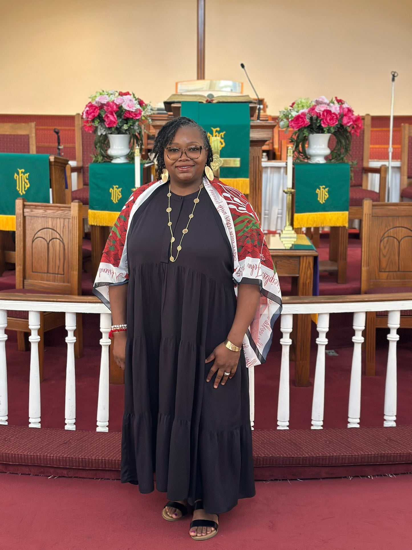 Sisterhood Scarf Red and White