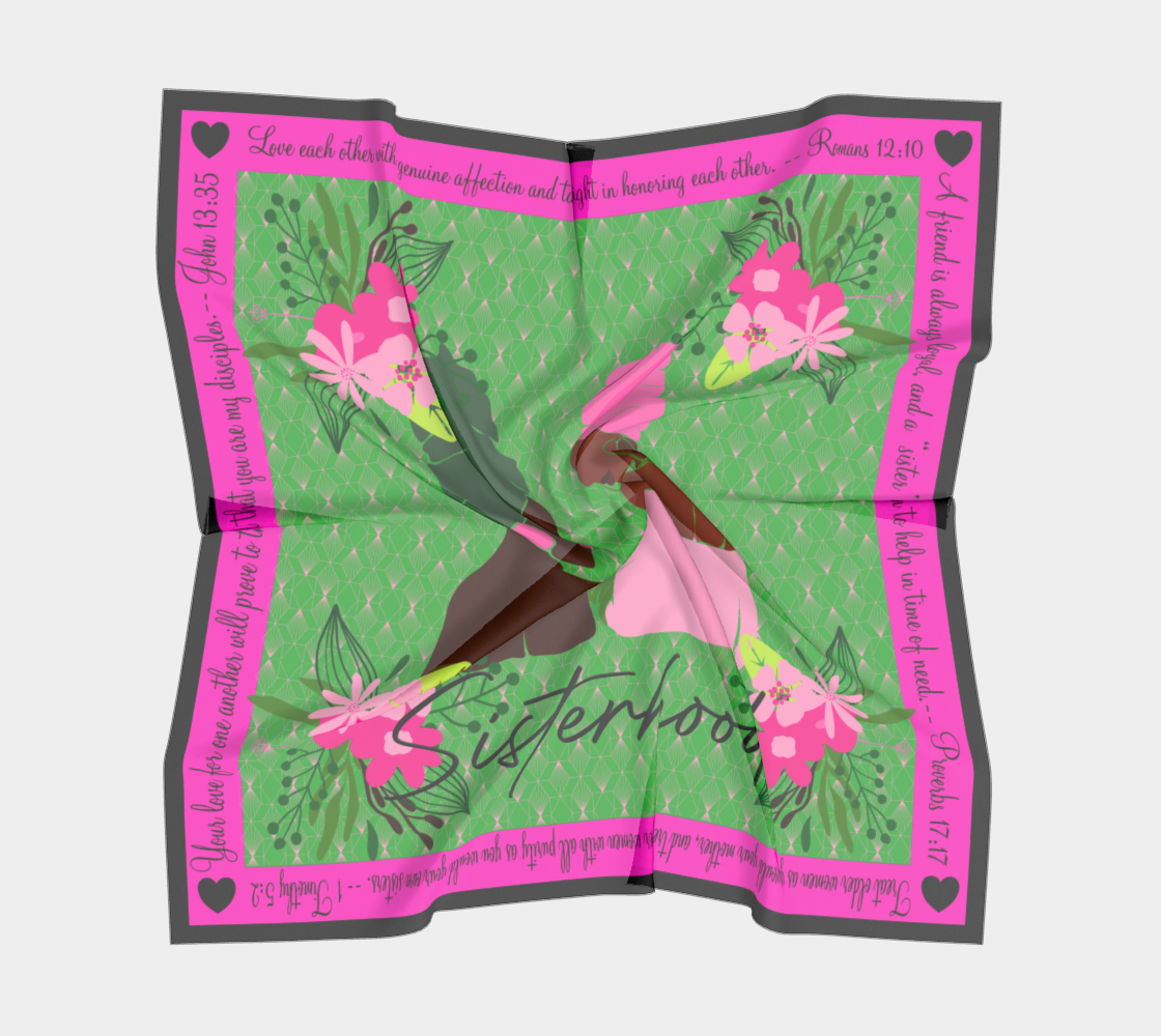 Sisterhood Scarf Pink and Green