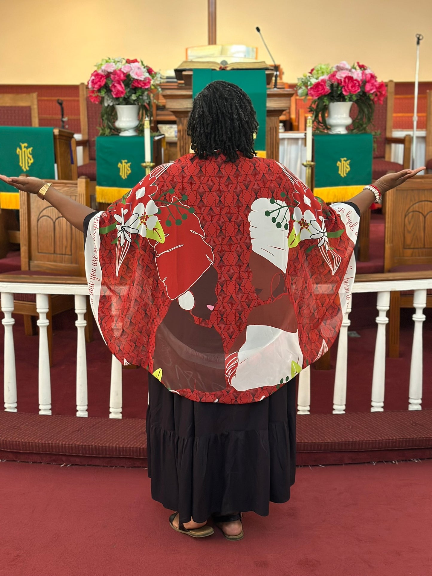 Sisterhood Scarf Red and White