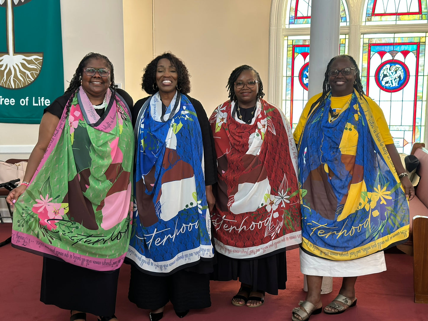 Sisterhood Scarf Blue and Gold