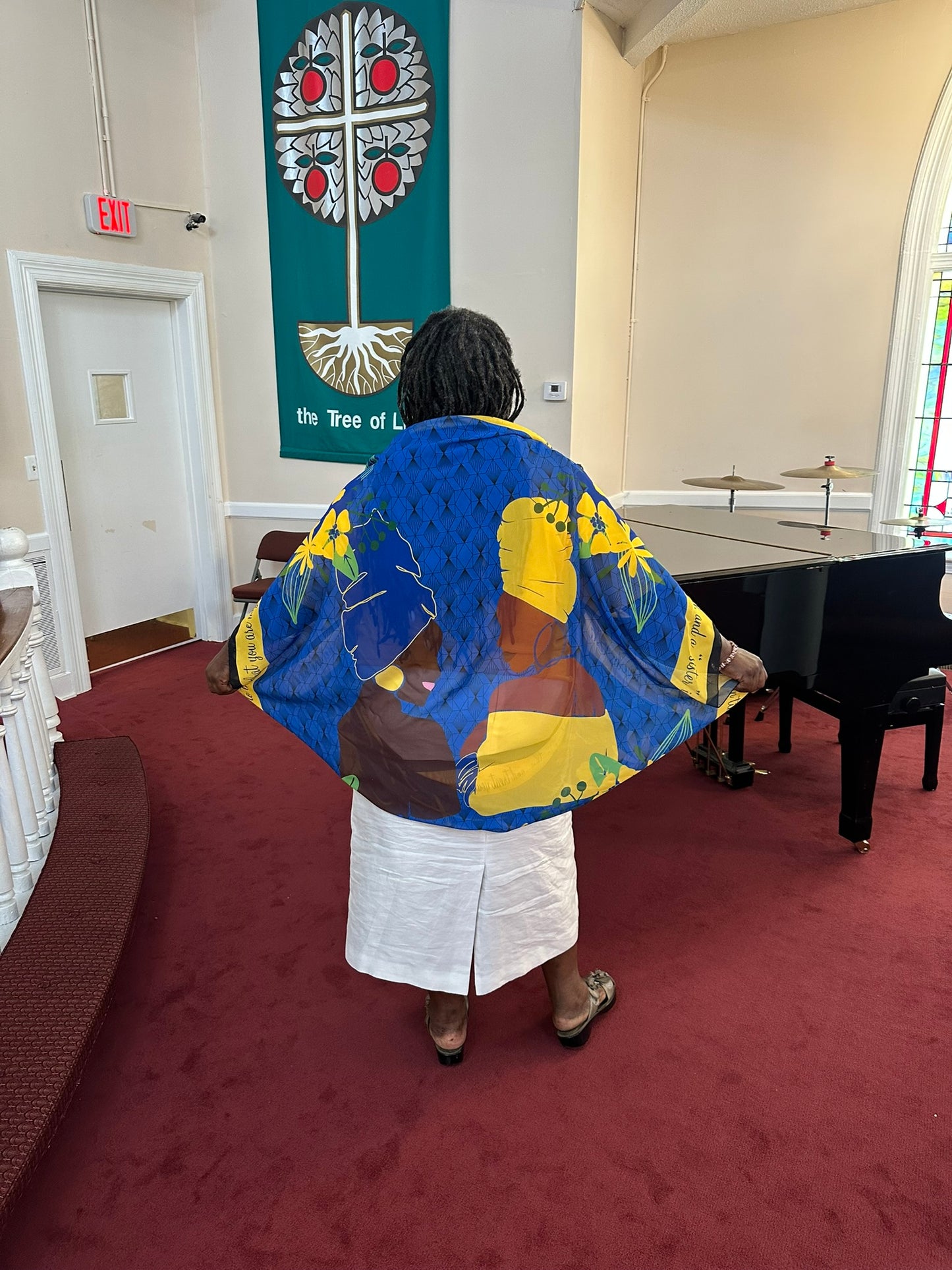 Sisterhood Scarf Blue and Gold