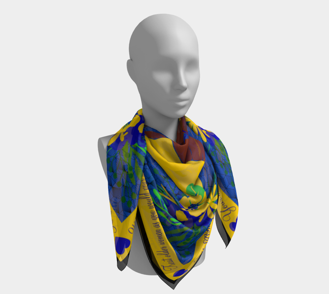 Sisterhood Scarf Blue and Gold